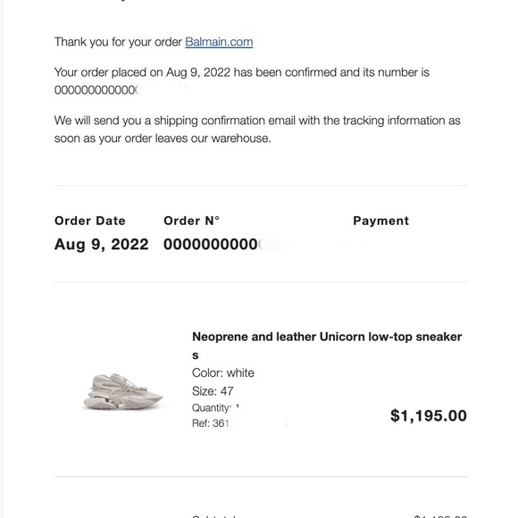 Balmain Unicorn Sneaker - size 47/14 - Picture 9 of 9